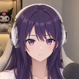Violet-haired girl